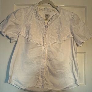 J. Crew - Ivory Eyelet Blouse